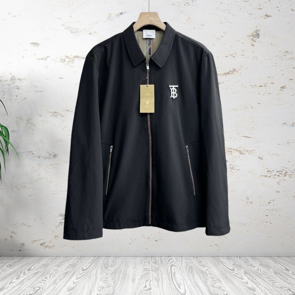 Burberry Casual Zipper Lapel Jacket Coat